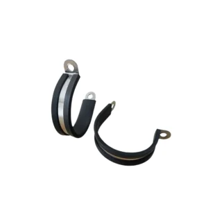 Rubber Lined P Shaped Saddle Clamp Stainless Steel Saddle Pipe Clamps