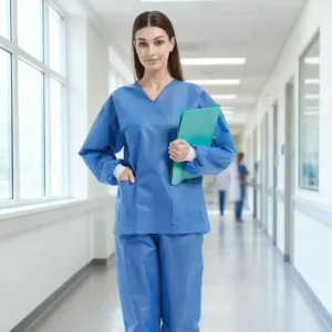 SANDA Custom Disposable Protective Clothes SMS Long Sleeve Patient Gown CE Certified Adult Use S XL Sizes