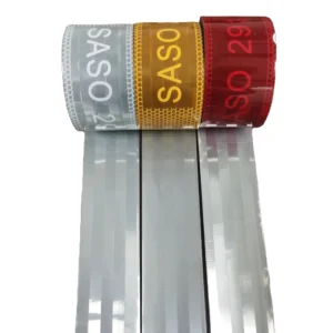 SASO 2913 Prismatic Engineer Grade Reflective Tape Aluminum Yellow Red Silver Truck Safety Conspicuity Reflective Sticker