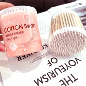 SBELLE Baby Cotton Swab No Plastic Oem Acceptable Organic Bamboo Customized White Box for Beauty Makeup