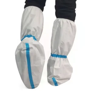 SF Microporous Disposable Non-Woven Antistatic High Boot Shoe Cover Waterproof Chemical Protective Medical Cap Shoe Cover