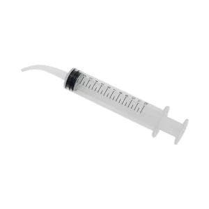 SN003 12cc Dental Disposable Curved Flushing Syringe