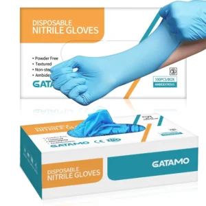 SN005 100 Pcs Blue Nitrile Gloves Powder Free Exam Pure Nirtile Nitrile Gloves Dental Examination Gloves Without Powder