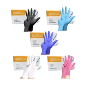 SN009 Exam Guantes De Nitrilo Box 4 6mil Black Nitrile Gloves Pure Examination Food Disposable Powder Free Nitrile Gloves