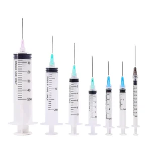 SN01 Disposable 10ml PVC Medical Syringes & Needles Luer Lock Hub Sterile Class II