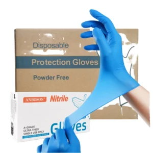 SN024 Pure Nitrile Disposable Examination Gloves Blue Powder Free Nitrilo Safety Gloves Nitrile Guantes De Nitrilo