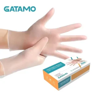 SV022 Clear Disposable PVC Vinyl Gloves EN420 Certified Waterproof Customizable Color