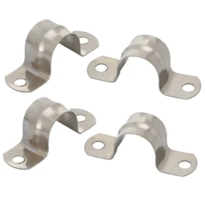 Saddle Clamp Pipe Strap Clamp U Strap 304 Stainless Steel Pipe Hose Wall Clips Fixing Bracket for Gas Pipe or Hose Installation