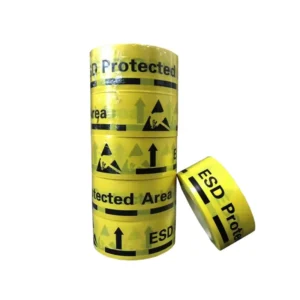 Safety Adhesive Tape Anti static PVC Customized Size Tape Yellow and Black ESD Warning Tape