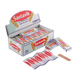 Santavik 72*19mm Three Holes Adhesive Bandage Wound Plaster Breathable Plain Fabric Band aid