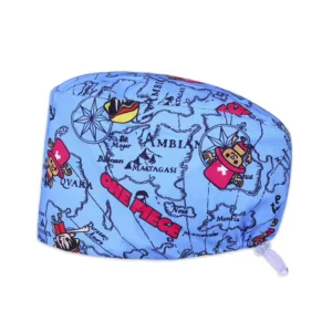 Scrub Hat Surgical Care Center Operating Room Nurse Surgery Cap Beauty Salons Pharmacy Breathable Doctor Scrub Hats With Buttons