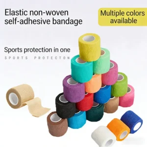 Self Adhesive Bandage Assorted Color Breathable Cohesive Bandage Wrap Rolls Elastic Self Adherent Tape