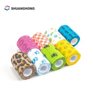Self Adhesive Bandage Breathable Cohesive Bandage Wrap Rolls Elastic Adherent Tape for Stretch Athletic