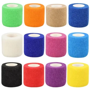 Self Adhesive Bandage Breathable Cohesive Bandage Wrap Rolls Elastic Self Adherent Tape for Stretch Athletic Sports Wrist Ankle