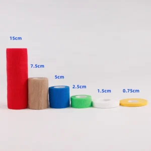 Self Adhesive Bandage Breathable Cohesive Tape OEM Medical Elastic Polypropylene Gauze Sports Injury Veterinary Wrap First Aid