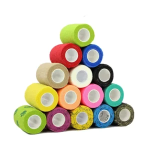 Self Adhesive Bandage Wrap Athletic Elastic Cohesive Bandage for Sports Injury Strain Knee Wrist Ankle Sprains Swelling First Aid