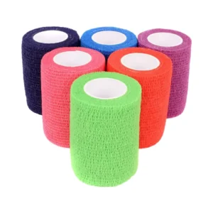 Self Adhesive Bandage Wrap Athletic Tape 2″ X 5 Yards Sports Tape Breathable Waterproof Elastic Bandage Non Woven Bandage