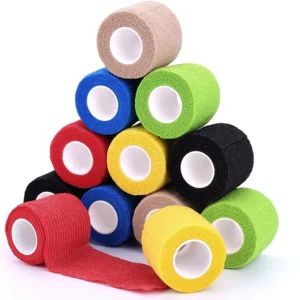 Self Adhesive Bandage Wrap Reusable Breathable Elastic Tape No Clips Needed for Wrist Ankle Support First Aid Medical