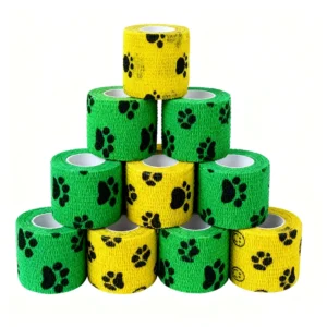 Self Adhesive Bandage for Pets Cohesive Bandage for Animals Does Not Stick to Fur Tear by Hand Assorted Colors Colorful