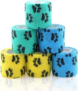Self Adhesive Cohesive Vet Wrap Non Woven Pet Bandage Wrap Self Adherent Protective Bandages for Dogs Pets Animals Wound Care