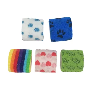 Self Adhesive Cotton Bandage Wrap Colorful Breathable Cohesive Vet Wrap for Hand Body Wrist Ankle Sports