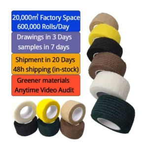 Self Adhesive Disposable Pink 2.5cm Non woven Tattoo Grip Tape Cohesive Elastic Bandage Grip Wraps