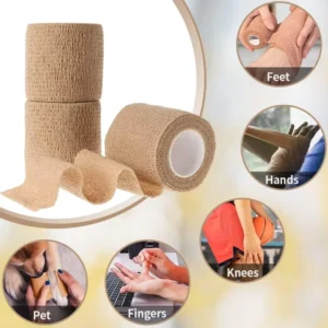 Self-Adhesive Elastic Bandage for Rehabilitation Therapy Supplies Non-Woven Type CE Certified Support Injury Prevention Class I