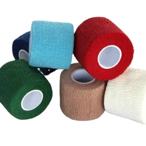 Self Adhesive Elastic Cotton Gauze Sports Bandage Cohesive Stretch Grip Hockey Ankle Stick Tape Acrylic Die Cut Masking Tape
