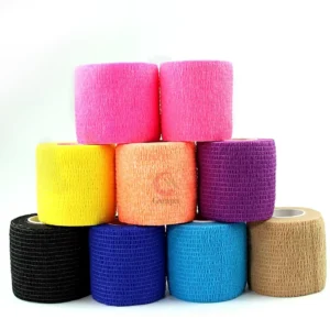Self Adhesive Elastic Disposable Tattoo Grip Tape Microblading Cohesive Bandage Non woven Fabric for Permanent Makeup Machine