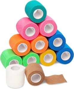 Self Adhesive Medical Tape for Sport Cohesive Bandage Wrap Rolls Waterproof Athletic Tape Adhesive Bandage Wrap Vet Stretch Wrap
