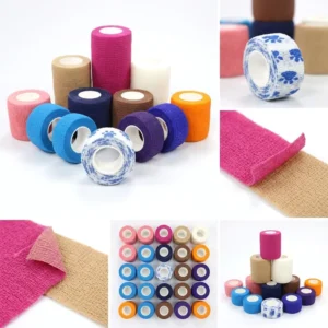 Self Adhesive Non woven Sport Cohesive Bandage Wrap Elastic Wrist Football Sock Soccer Wrist Tape
