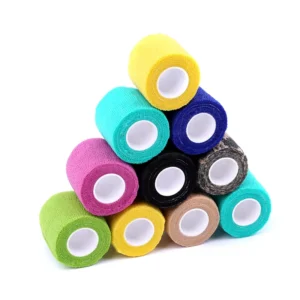 Self Adhesive Tattoo Bandage Wraps Multicolored Elastic Cohesive Bandage Wrap for Sports Vet Medical Tattoo Machine Tape