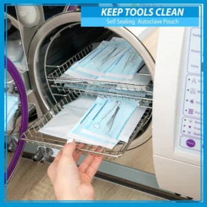 Self Sterile Pouches for Dental Office Autoclave Sterilizer Bag for Dentist Tools for Cleaning Tools