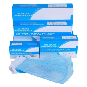 Self Sterilization Pouches 200 PCS Triple Band Seal Sterilizer Bags CE Certified Medical Grade Material for Dentist Beauty Nail