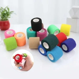 Self adhesive Latex Elastic Cohesive Bandage Athletic Sports Tape Compression Bandage 450cm for Pain Relief Injury Prevention