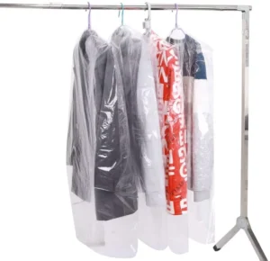 Shoulder Shapes Perforated Garment Cloth Bags Dust Proof Reusable clear Plastic Suits Cover