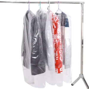 Shoulder Shapes Perforated Garment Cloth Bags Dust Proof Reusable clear Plastic Suits Cover
