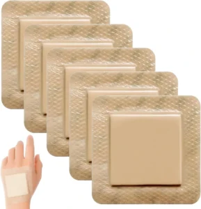 Silicone Foam Dressing Waterproof Border Adhesive Large Self Adhesive Wound Dressing Bandages Absorbency Foam Pad for Wound Care