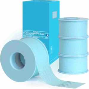 Silicone Medical Tape (4 Rolls) for Sensitive Skin Waterproof Surgical Tape for Secures Dressings and Gauze Pain Free Removal