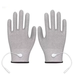 Silver Fiber Conductive Safety Gloves Bio Gloves Wire Pulse Massager Electric Acupuncture Tens Device for Massage Electro Shock