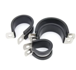 Single Hole U Shaped Half Saddle Bracket Stainless Steel Pipe Clamp Durable Metal Half Saddle