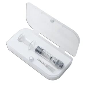 Single Packaging 1ml Luer Lock Glass Syringe with Plastic Magnetic Case and Blunt Tip