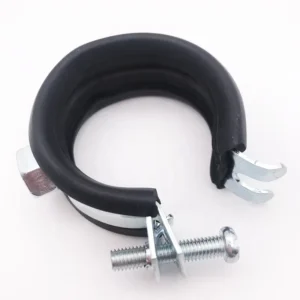 Single Pipe Hanger of Carbon Steel One Screw Fixing Pipe Clamp with Rubber for M10 Pipe Supporting