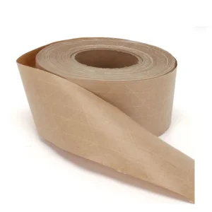 Single Sided 10mm Wide Water Activated Acrylic Adhesive Hot Melt Glue Tape Kraft Paper 50m 100m Length Rolls for Carton Sealing