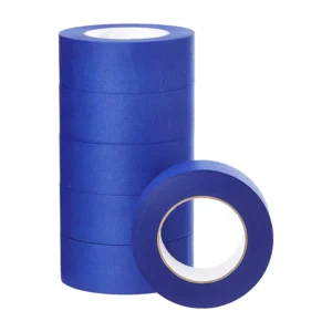 Single Sided Blue Crepe Paper Masking Tape Heat Resistant Rubber Adhesive Pressure Sensitive Sticker for Art Studios & Workshops
