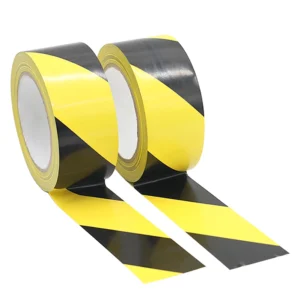 Single Sided Heat Resistant PVC Floor Warning Tape Acrylic Adhesive Pressure Sensitive Marking Tape Printing Caution Tape