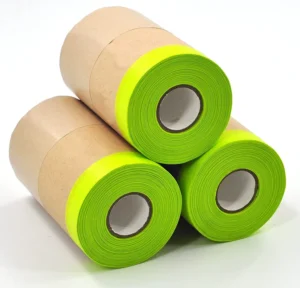 Single Sided Self Adhesive High Temperature Masking Paper Tape Roll Pressure Sensitive for Car Paint Protection