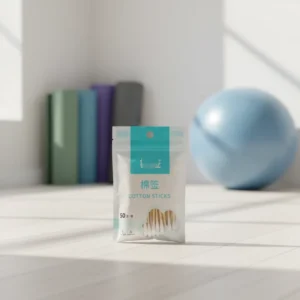 Single Tip Ozone Disinfecting Sterile Cotton Swabs Bamboo Sticks Ear Cleaning Bud for Certified Class II 100mm for Medical Daily
