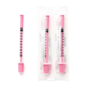 Single Use Animal Syringe 0.5ml & 1ml Transparent Barrel 29G 30G 31G Farm Injection