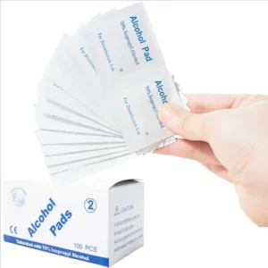 Skin Care Cleaning 5×5 cm Package Isopropyl Alcohol Swab Pads Surface Disinfection for Glasses Cleaning